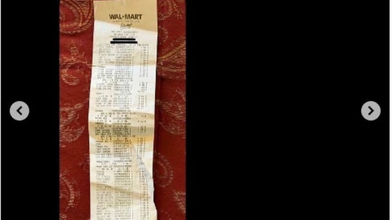 '나때는..." 월마트서 식료품 79개 샀는데도 160달러... 20년 전 영수증 화제