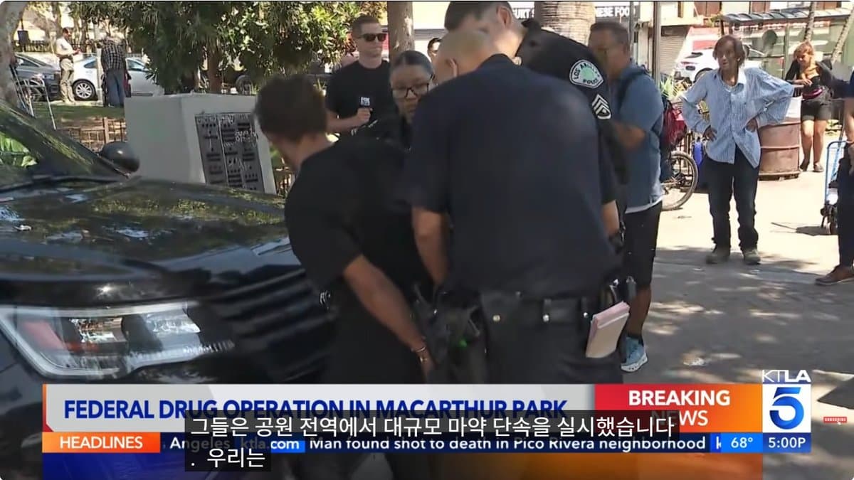 맥아더 공원 일대 대규모 마약 소탕 작전... 13명 체포
